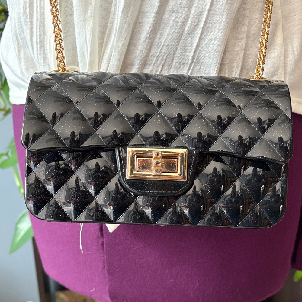 Evening Mini Purse Bag with Gold Chain